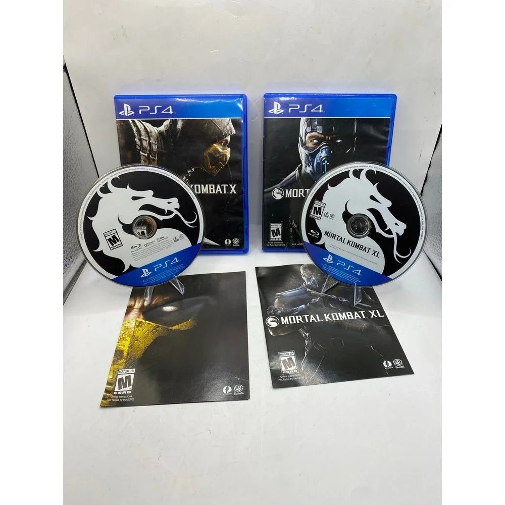 Mortal Kombat X + XL + Sony PlayStation 4 PS4, 2016) 2 game bundle